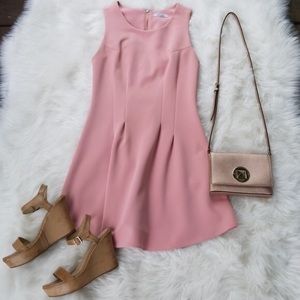 Blush pink fit and flare (lined)